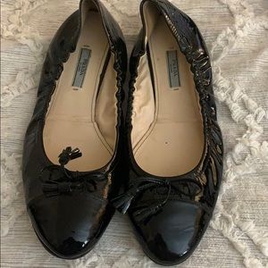 Authentic Prada patent leather flats